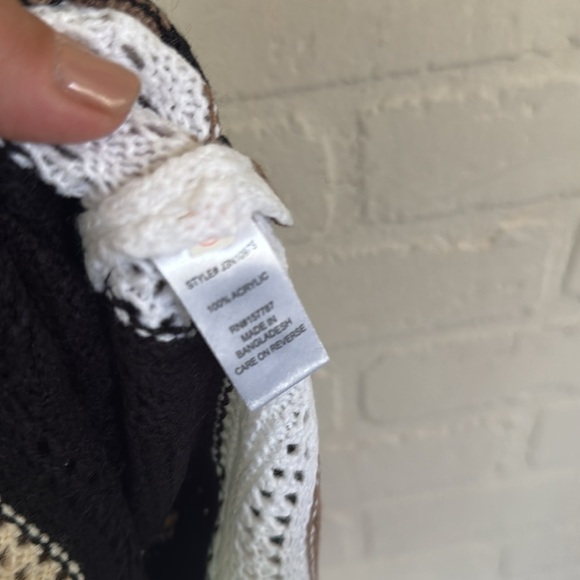 Crochet dress striped chevron zig zag knit midi sleeveless large stretch NEW - Picture 5 of 5